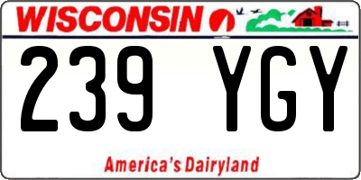 WI license plate 239YGY