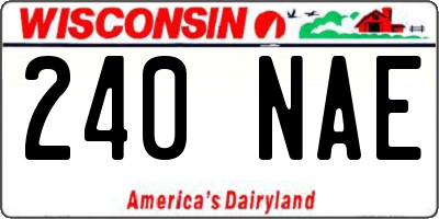 WI license plate 240NAE