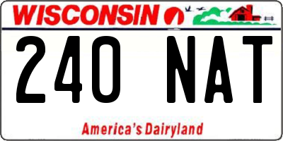 WI license plate 240NAT