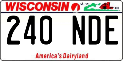 WI license plate 240NDE