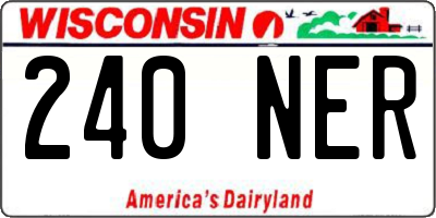 WI license plate 240NER