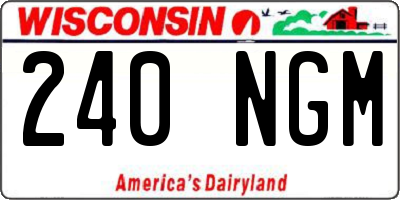 WI license plate 240NGM
