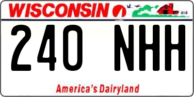 WI license plate 240NHH