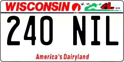 WI license plate 240NIL