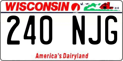 WI license plate 240NJG