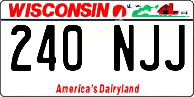 WI license plate 240NJJ