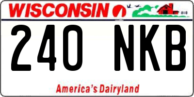 WI license plate 240NKB