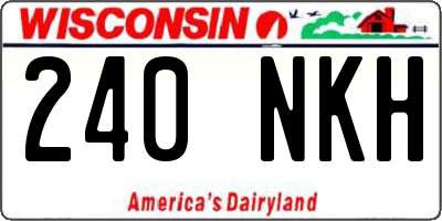 WI license plate 240NKH