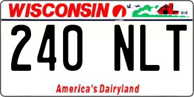 WI license plate 240NLT