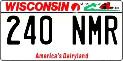 WI license plate 240NMR