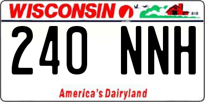 WI license plate 240NNH