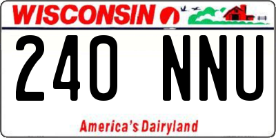 WI license plate 240NNU