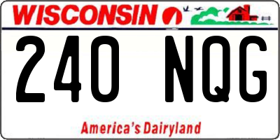 WI license plate 240NQG