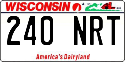 WI license plate 240NRT