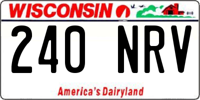 WI license plate 240NRV