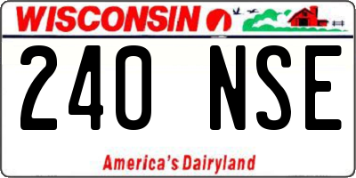 WI license plate 240NSE
