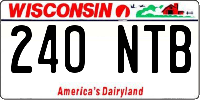 WI license plate 240NTB