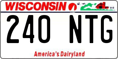 WI license plate 240NTG