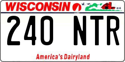 WI license plate 240NTR