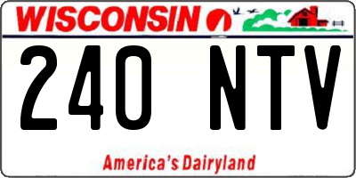 WI license plate 240NTV