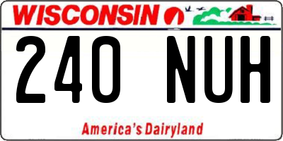 WI license plate 240NUH