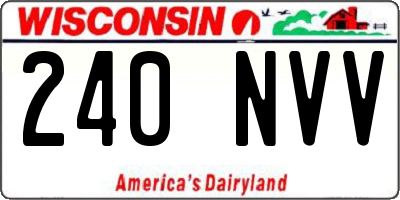 WI license plate 240NVV