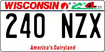WI license plate 240NZX