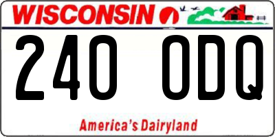 WI license plate 240ODQ