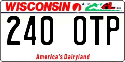 WI license plate 240OTP