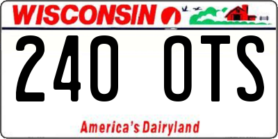 WI license plate 240OTS