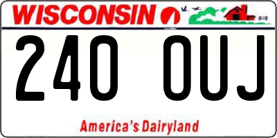 WI license plate 240OUJ