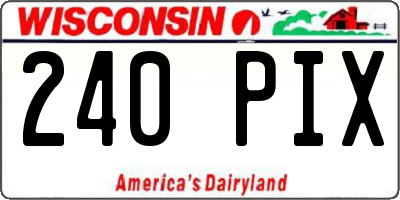 WI license plate 240PIX