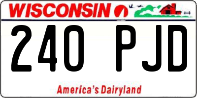 WI license plate 240PJD