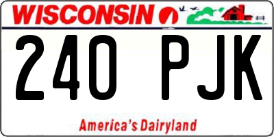 WI license plate 240PJK