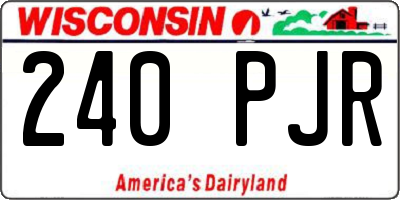 WI license plate 240PJR