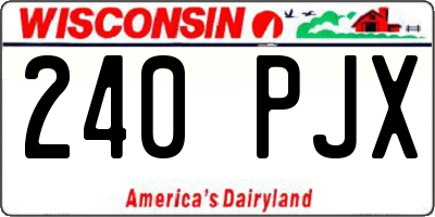 WI license plate 240PJX