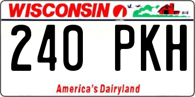 WI license plate 240PKH