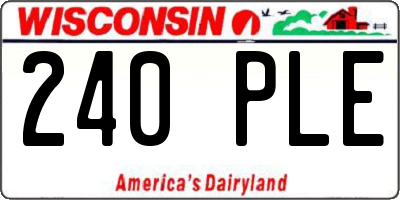 WI license plate 240PLE