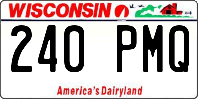 WI license plate 240PMQ