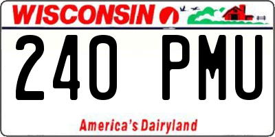 WI license plate 240PMU