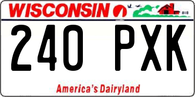 WI license plate 240PXK