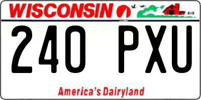 WI license plate 240PXU