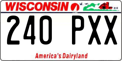 WI license plate 240PXX