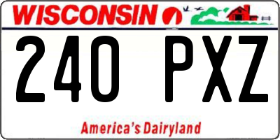 WI license plate 240PXZ