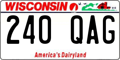 WI license plate 240QAG