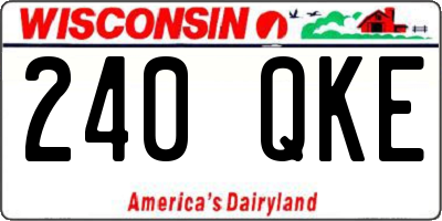 WI license plate 240QKE