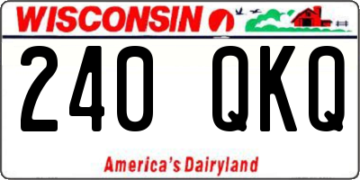 WI license plate 240QKQ