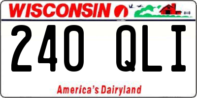 WI license plate 240QLI