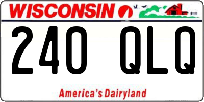 WI license plate 240QLQ