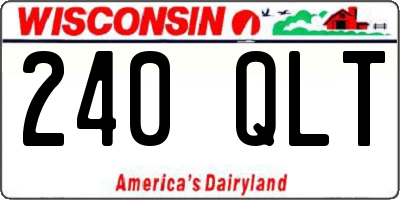 WI license plate 240QLT